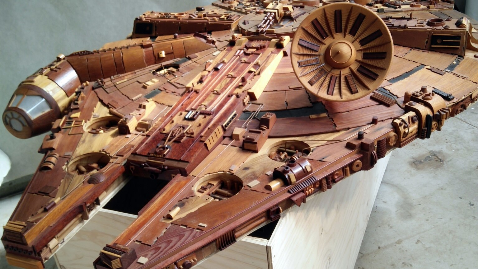 Most Impressive Fans: Martin Creaney's Incredible Wooden Millennium Falcon Sculpture
