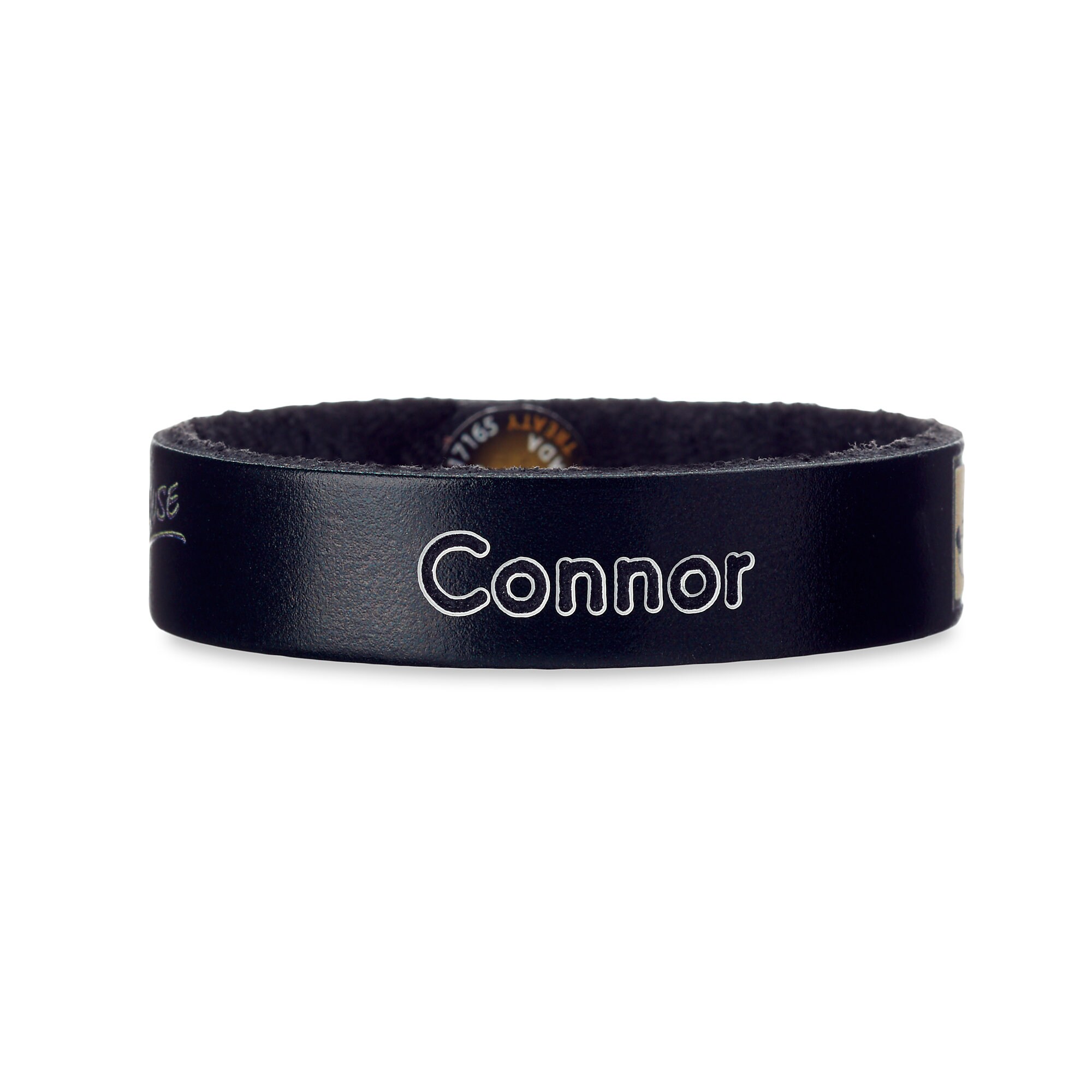 Mickey Mouse Comic Leather Bracelet - Personalizable