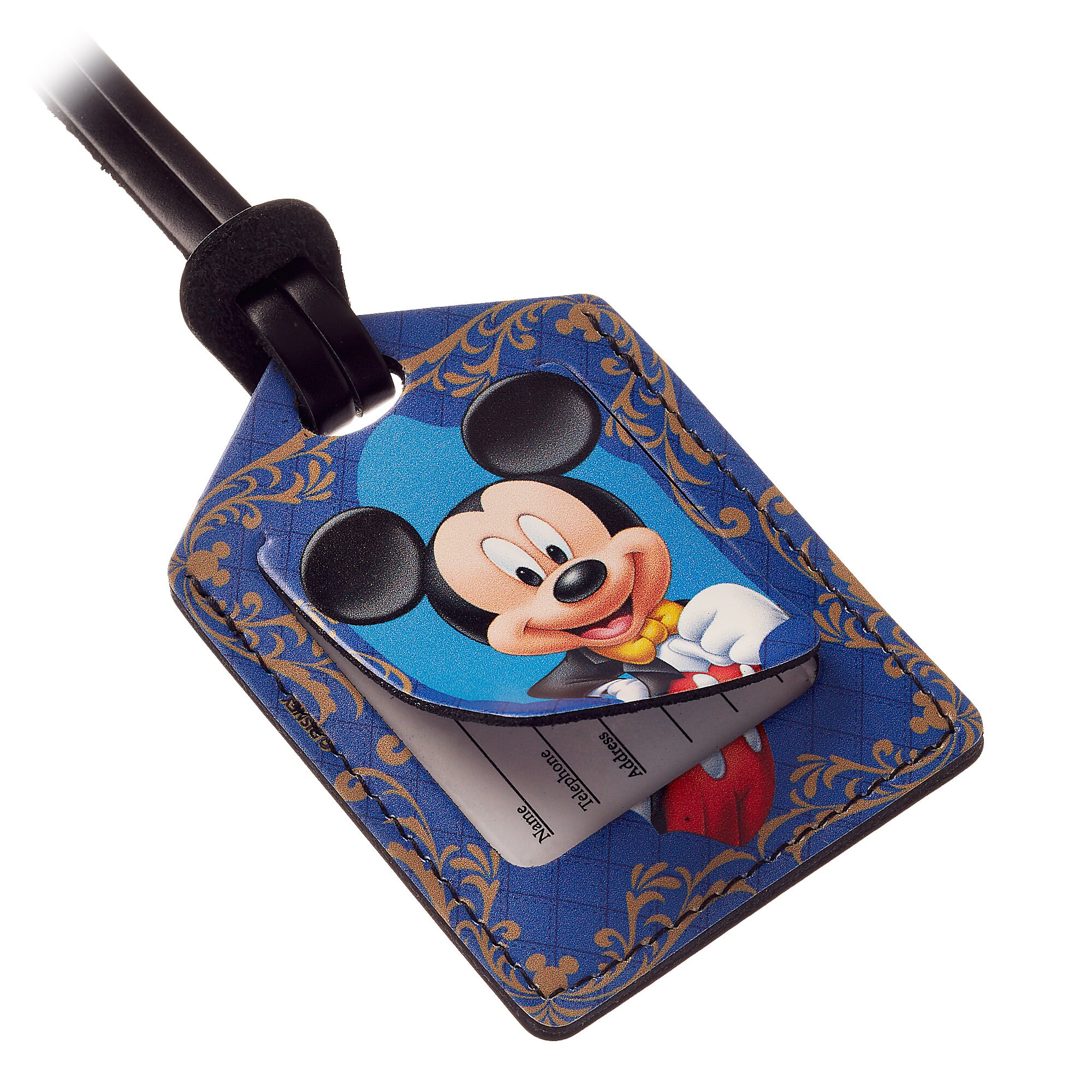 Mickey Mouse Leather Luggage Tag - Personalizable