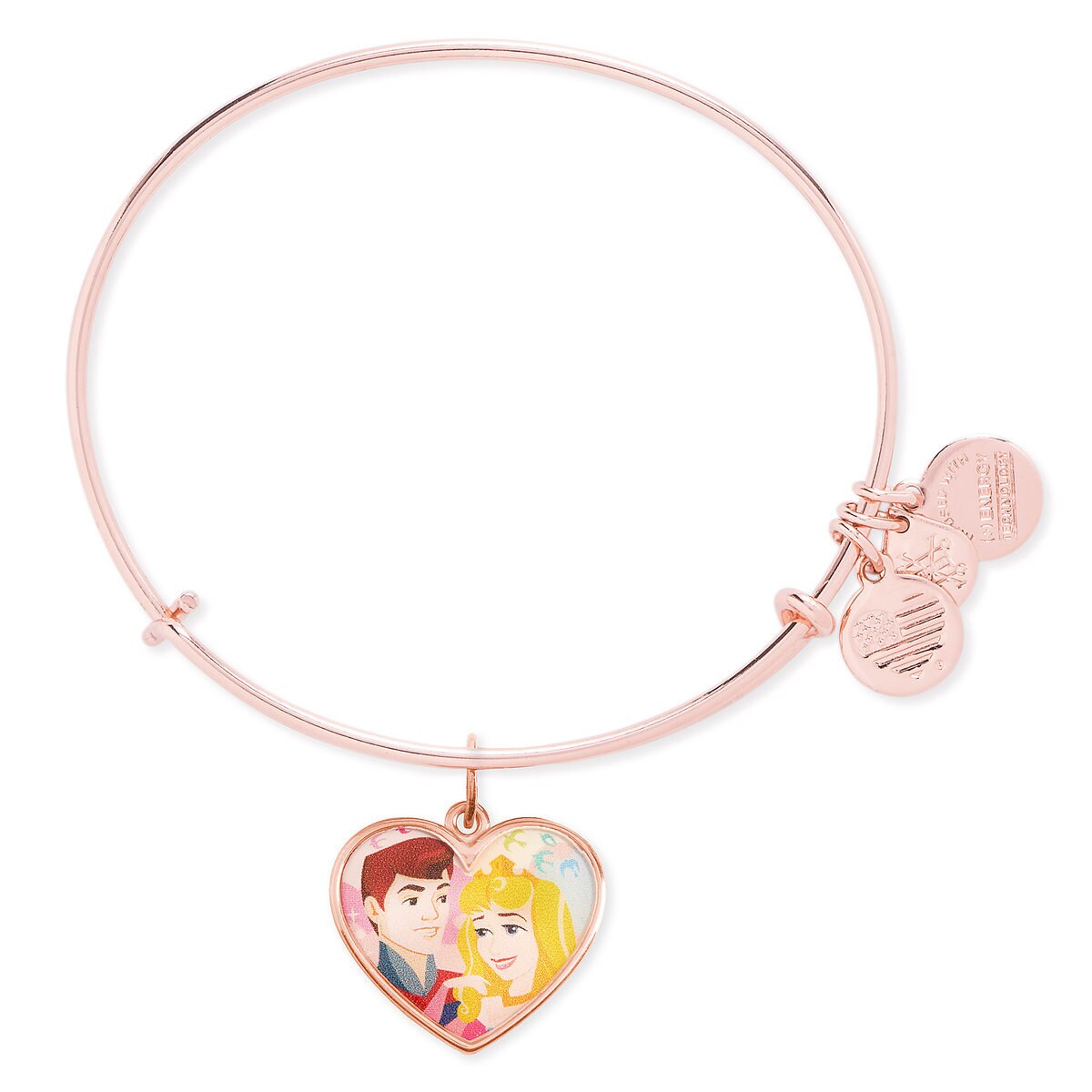 ALEX AND ANI Bangles Featuring Disney Princess Couples