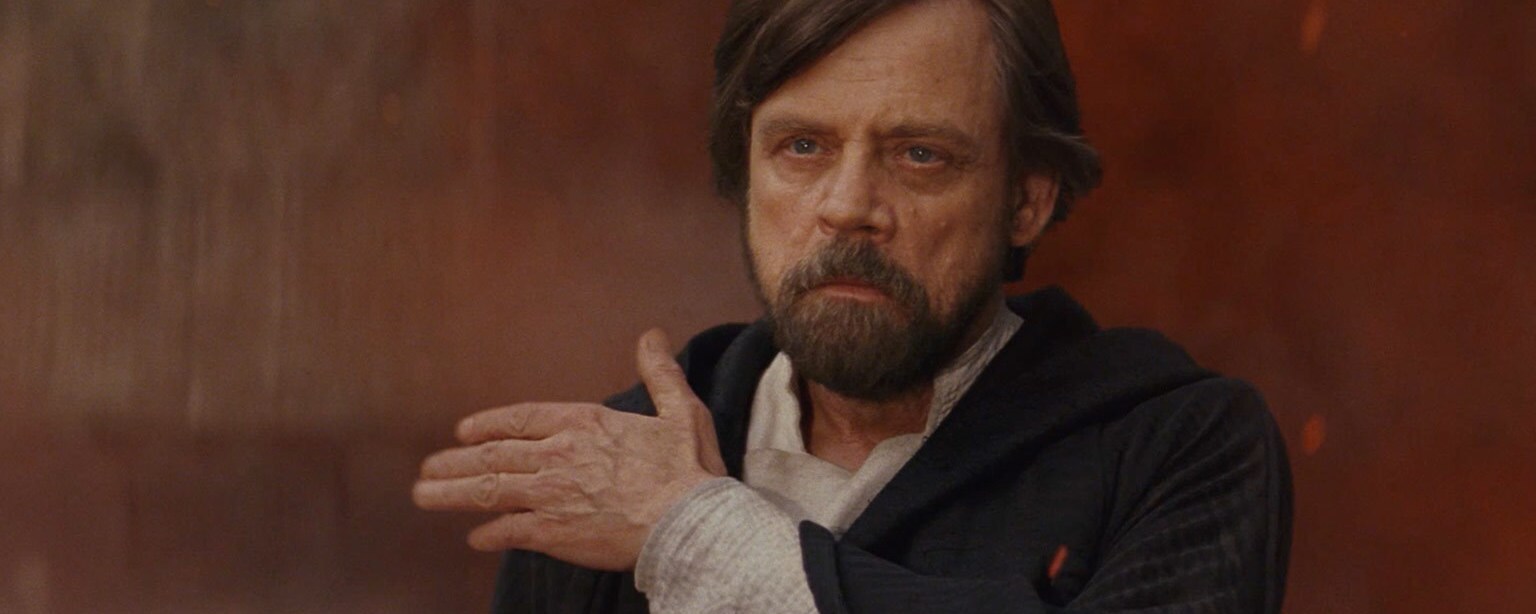 Luke Skywalker in The Last Jedi.