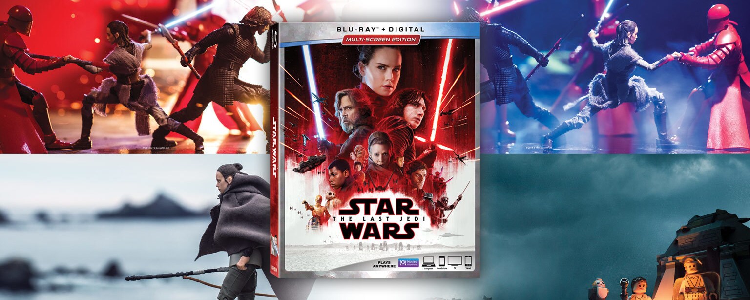 Star Wars: The Last Jedi blu-ray cover.