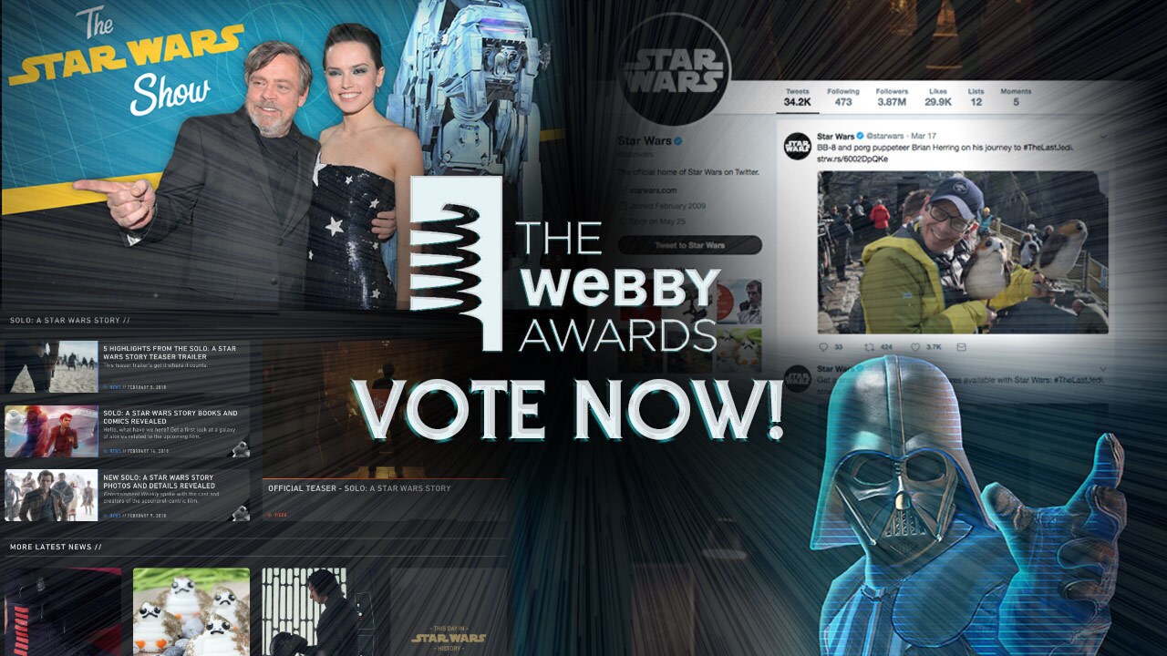 Vote for Star Wars in the 2018 Webby Awards!