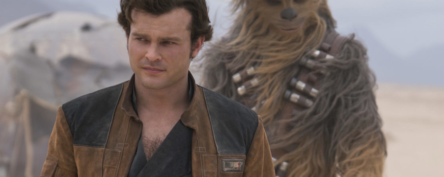 Han and Chewbacca in Solo: A Star Wars Story.