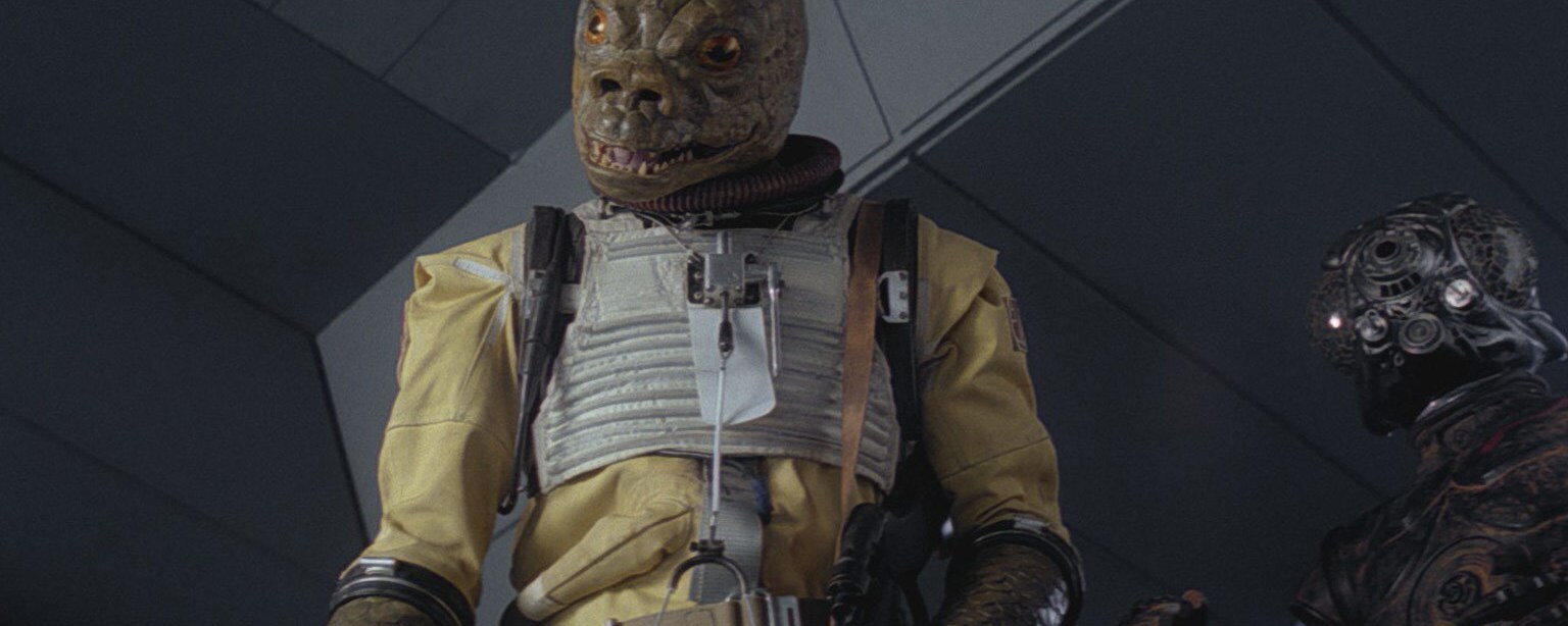 Bossk, the Trandoshan bounty hunter from Star Wars: The Empire Strikes Back.