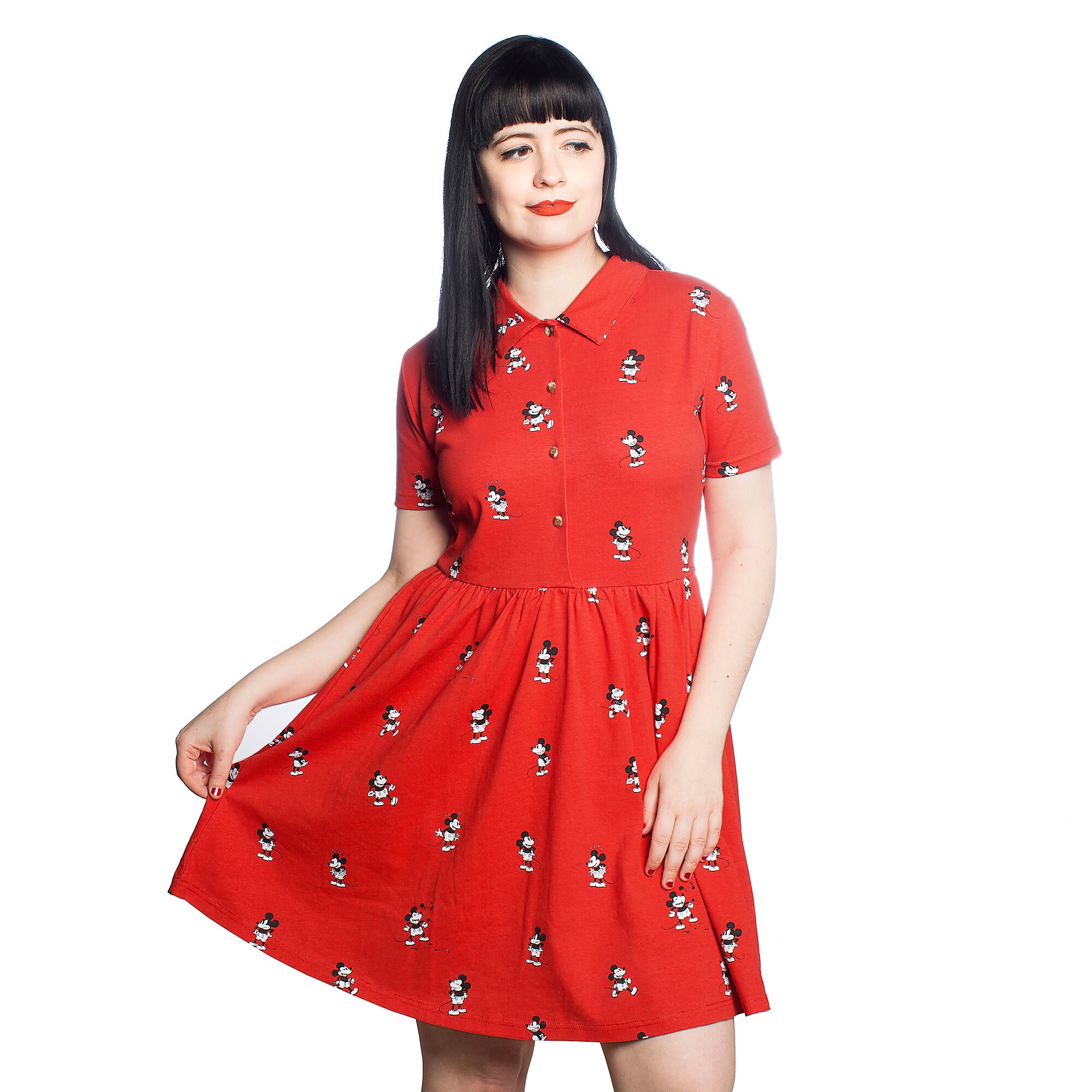 Vintage Mickey Mouse Button Up Dress by Cakeworthy