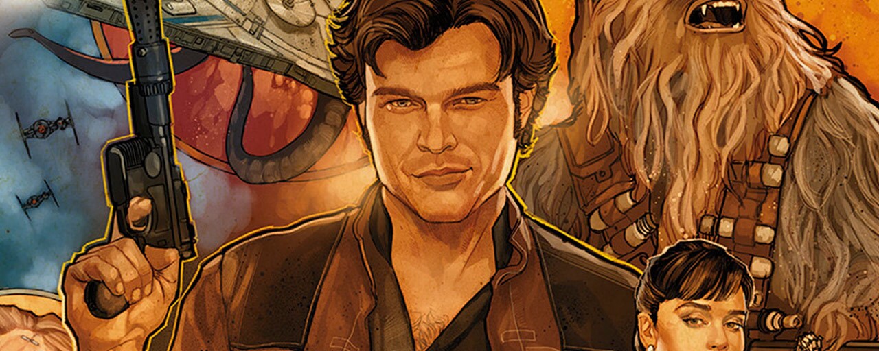 Solo: A Star Wars Story Blu-ray cover illustration by Phil Noto.