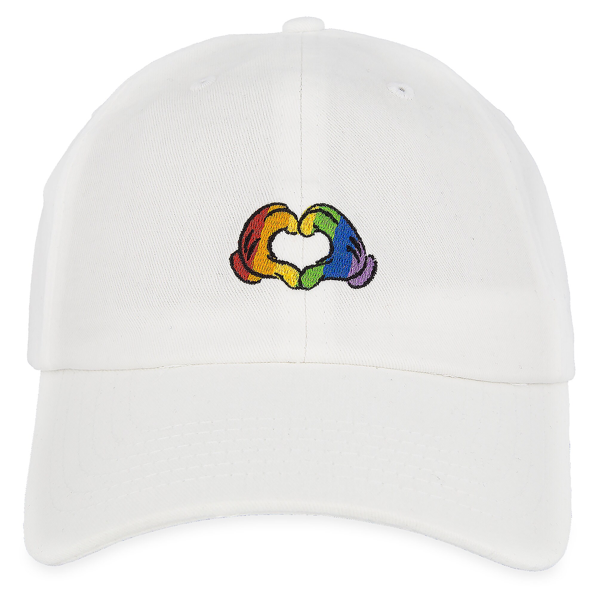 Mickey Mouse Rainbow Heart Hands Baseball Cap for Adults