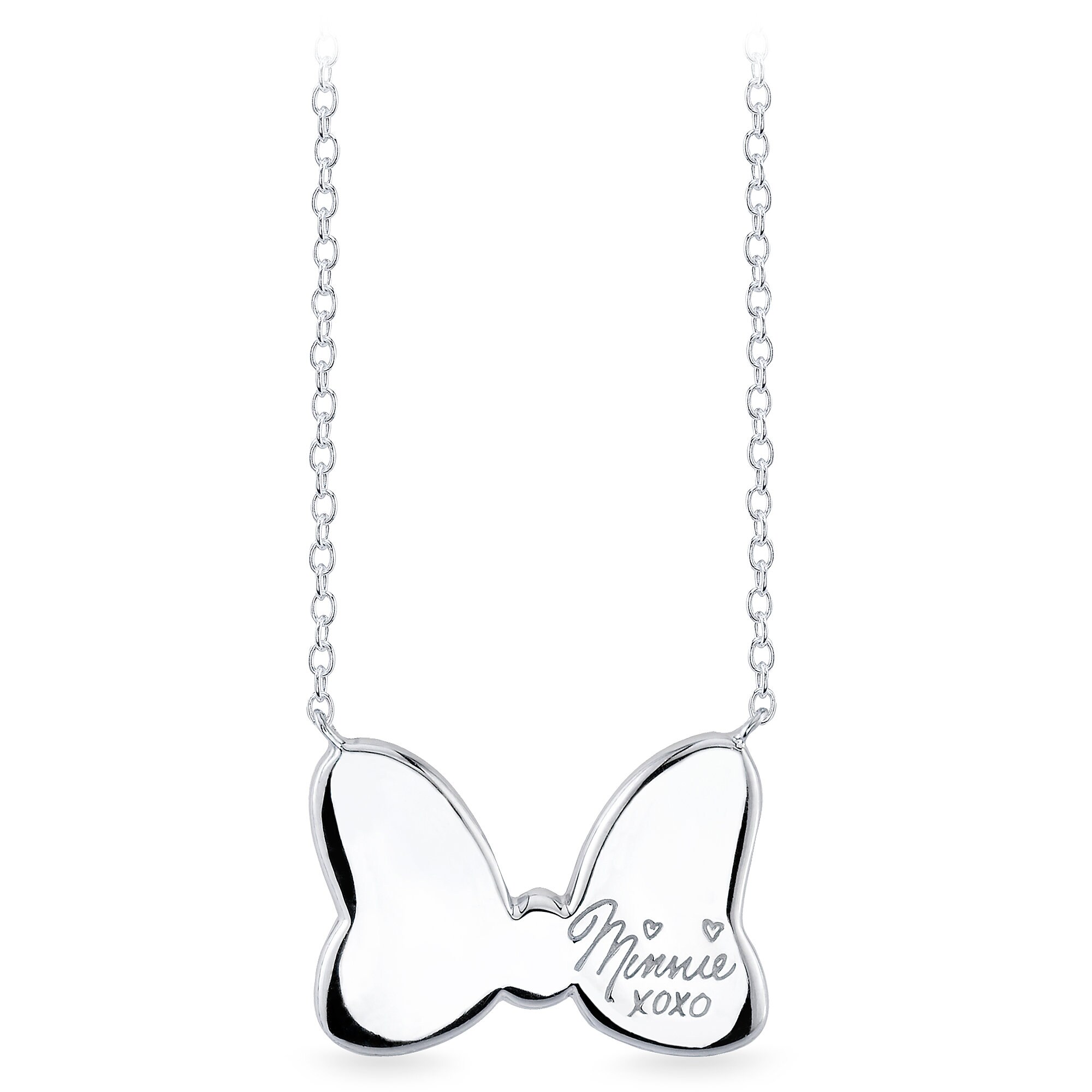 Minnie Mouse Red Bow Sterling Silver Necklace by RockLove