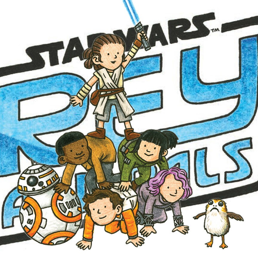 Justin Kidding\"JUST REY\"STAR WARS原画直筆 Justin Kidding