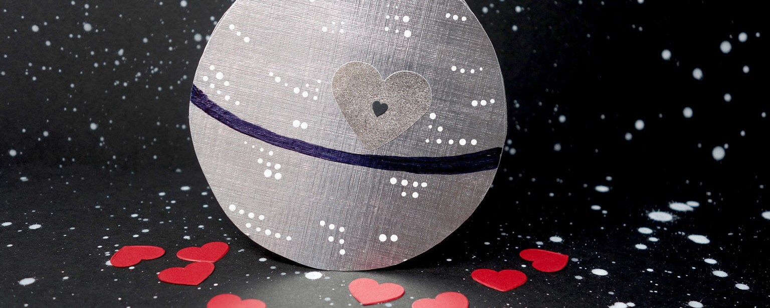 That's No Moon, It's a DIY Death Star Valentine
