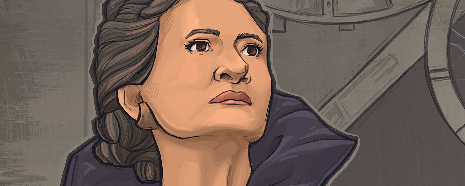 A painting of Princess Leia.