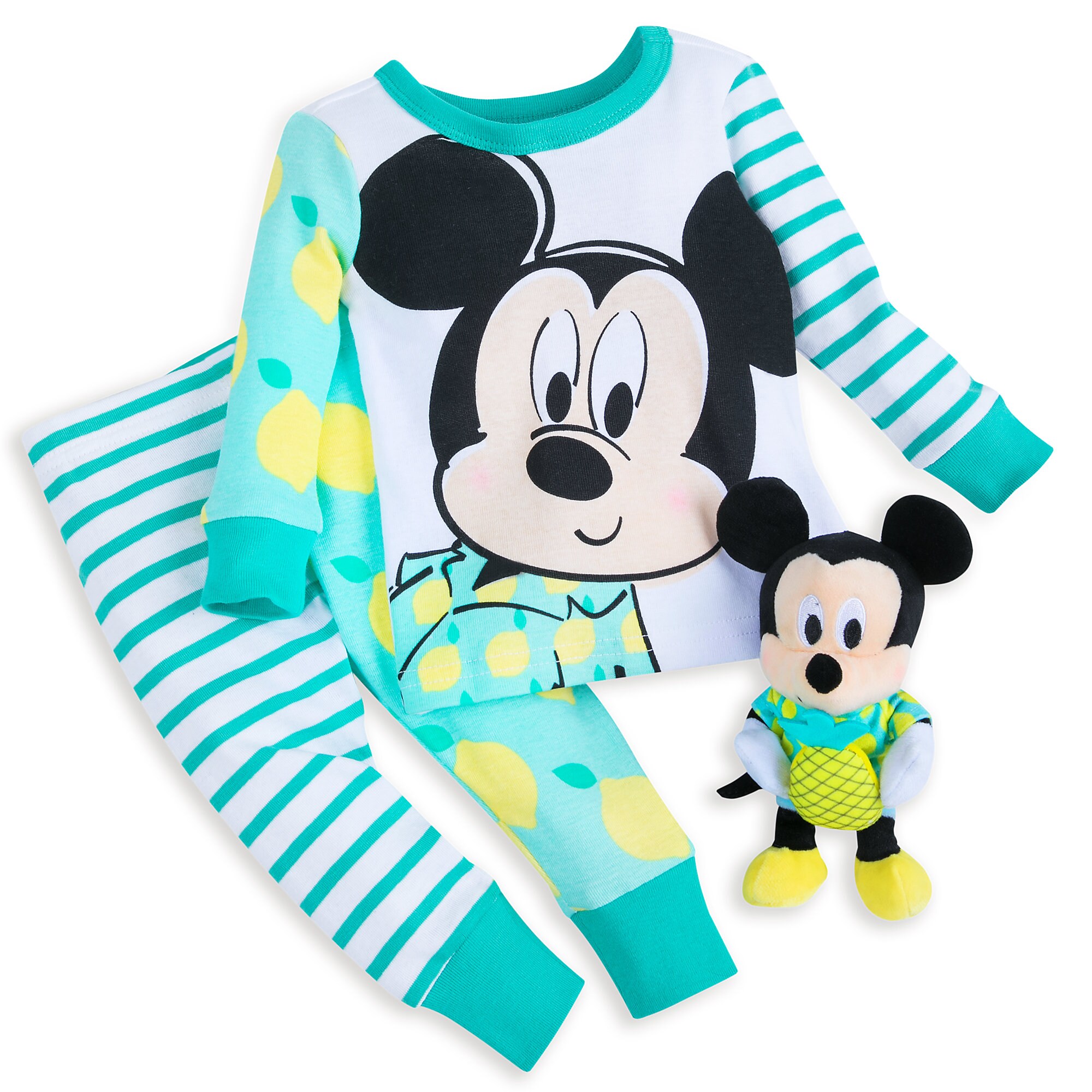 Mickey Mouse PJ PALS and Plush Rattle Set for Baby