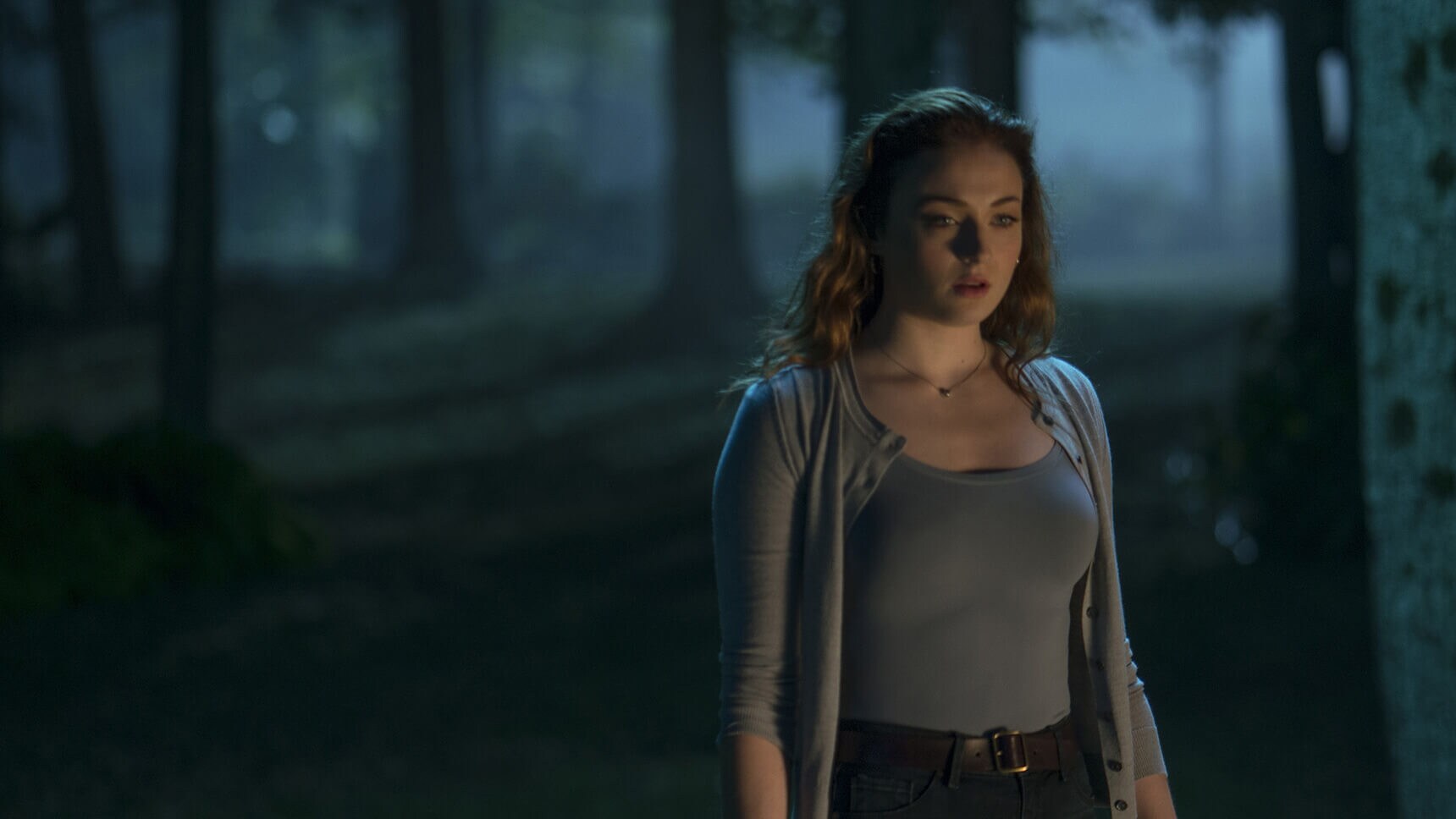 Actor Sophie Turner (as Jean Grey/Phoenix) in the movie "X-Men: Dark Phoenix"