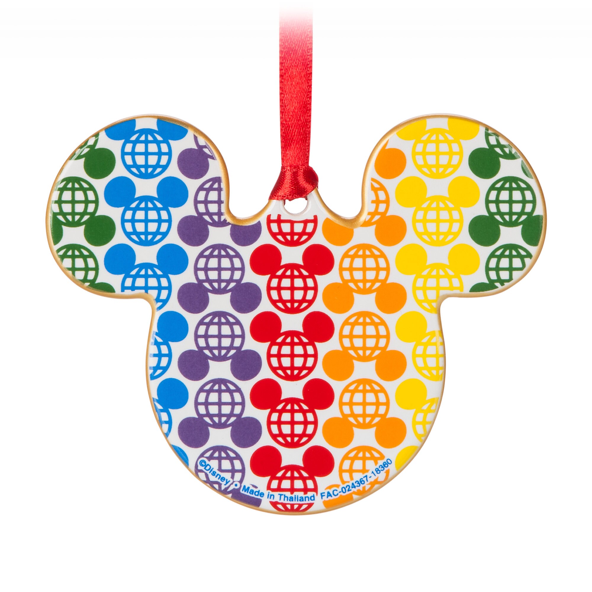 Rainbow Disney Collection Mickey Mouse Ceramic Ornament