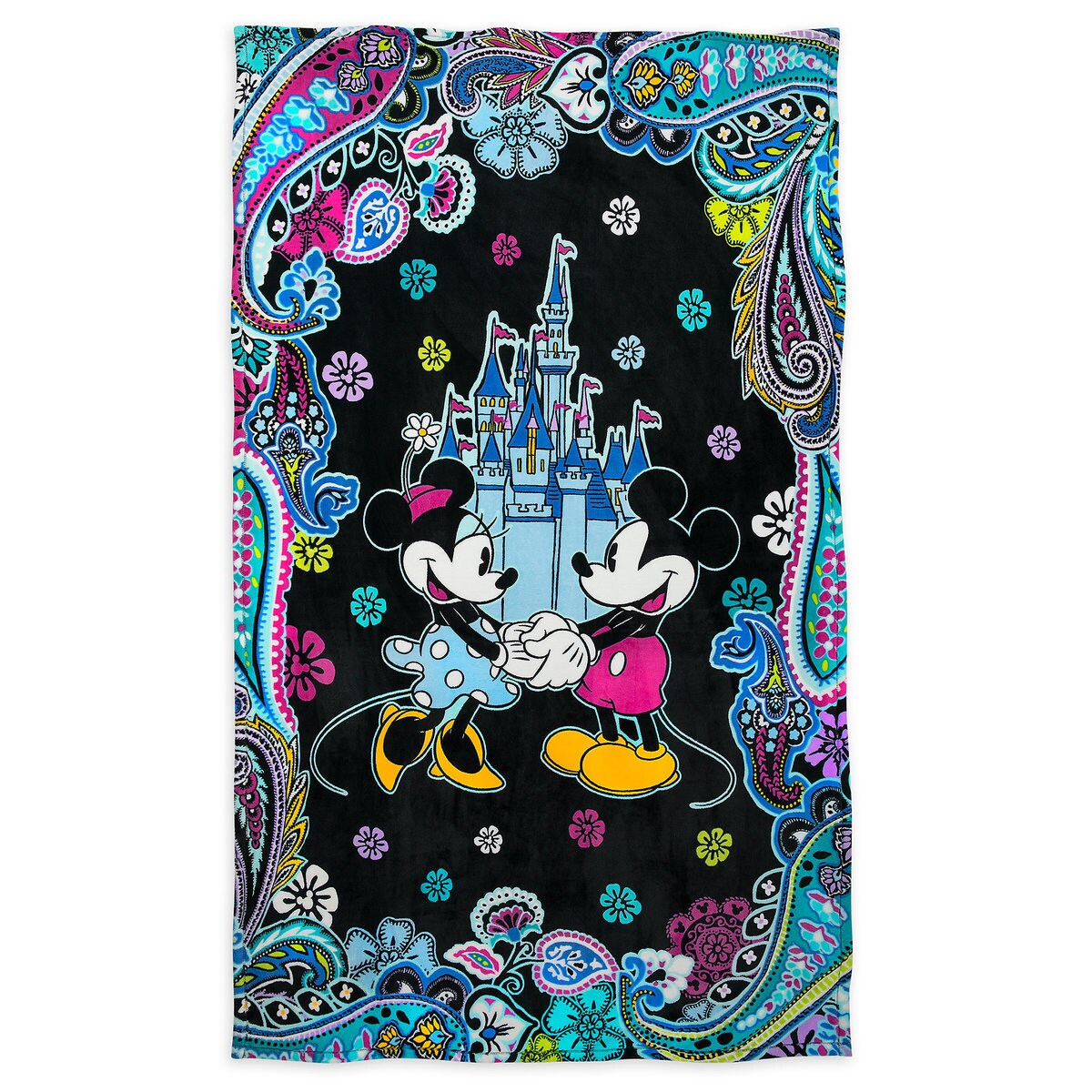 Vera Bradley Mickey and Minnie Paisley Throw Blanket