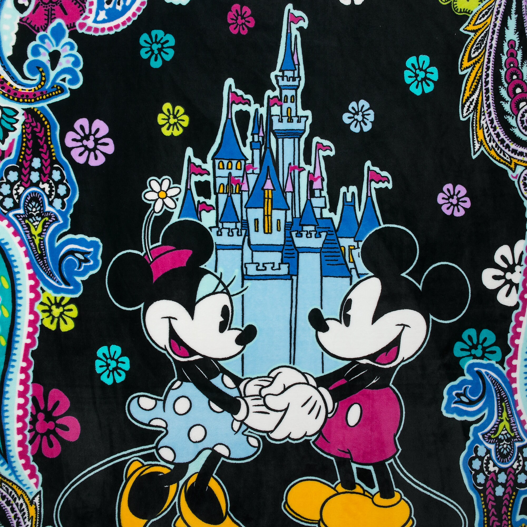 Mickey and Minnie Mouse Paisley Throw Blanket by Vera Bradley