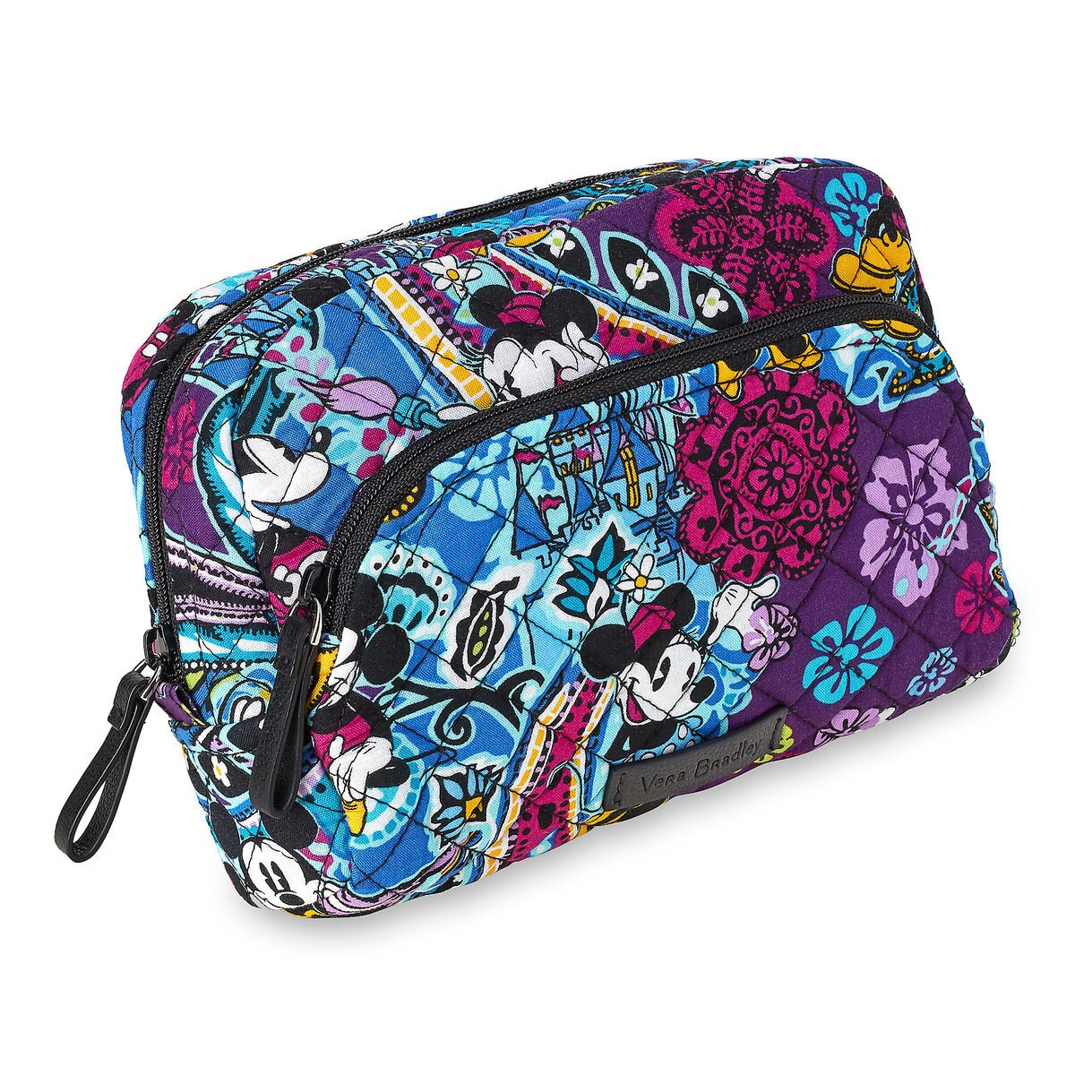 Vera Bradley Mickey and Minnie Paisley Medium Cosmetic Bag 