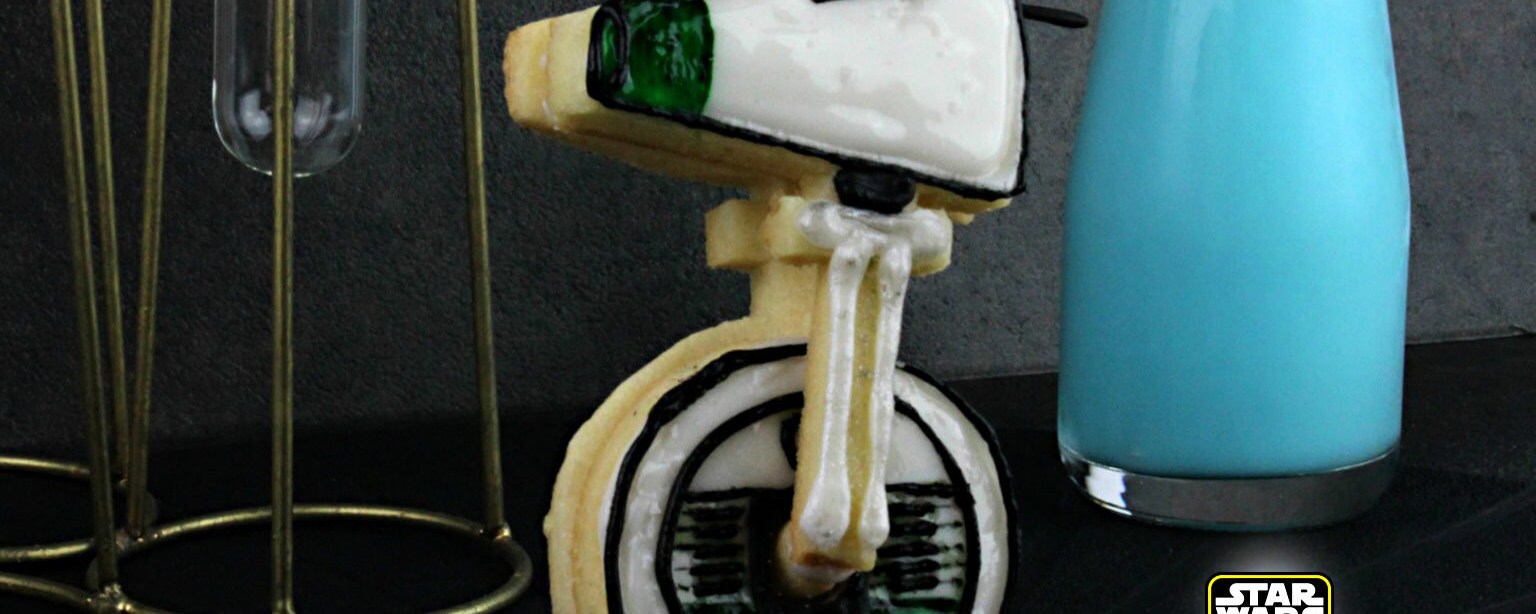 A completed D-O uni-roller cookie with movable wheel.