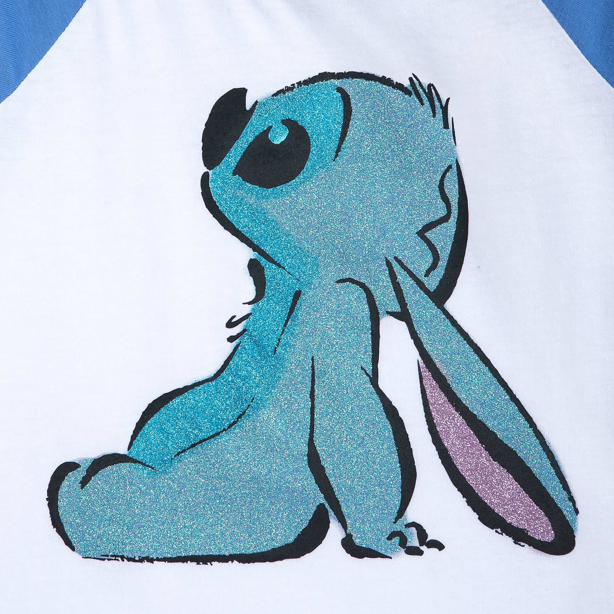 Stitch Glitter Raglan T-Shirt for Girls