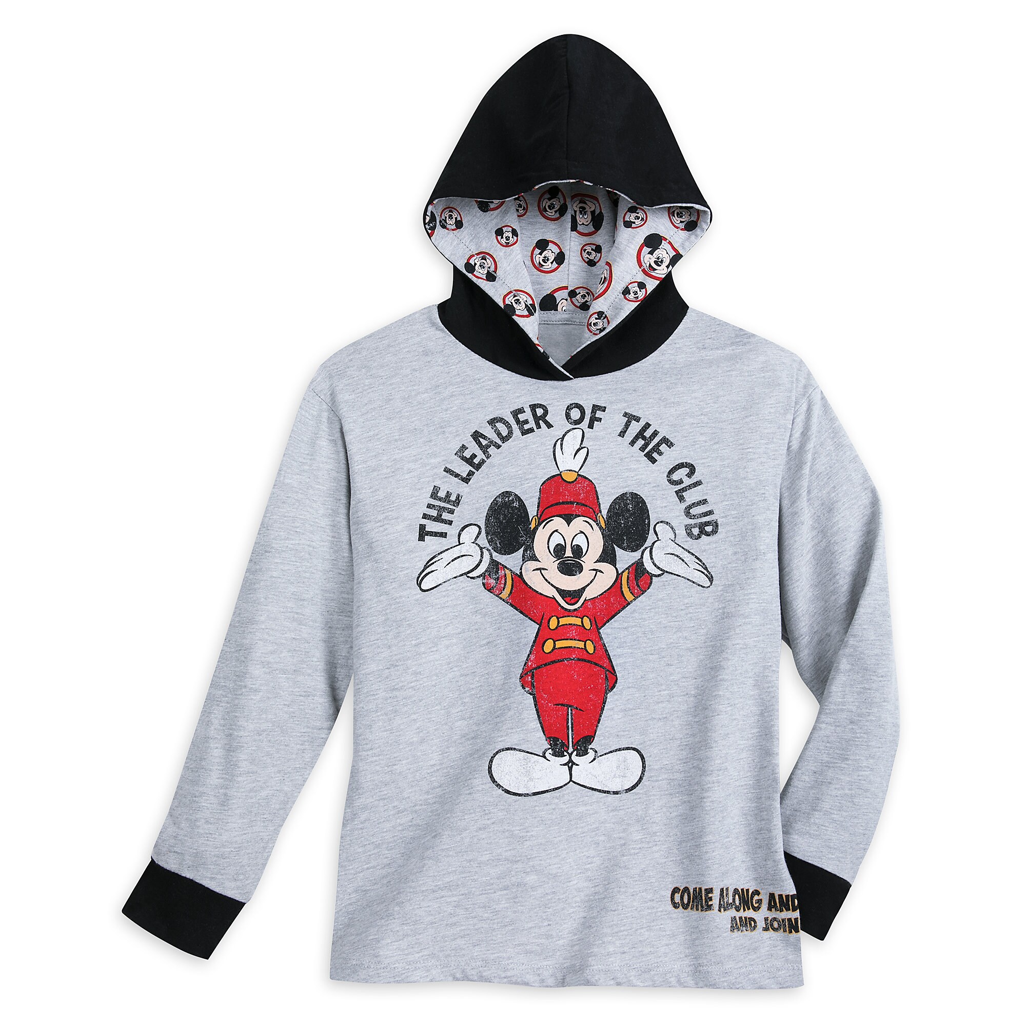 Mickey Mouse Club Long Sleeve Hoodie T-Shirt for Boys