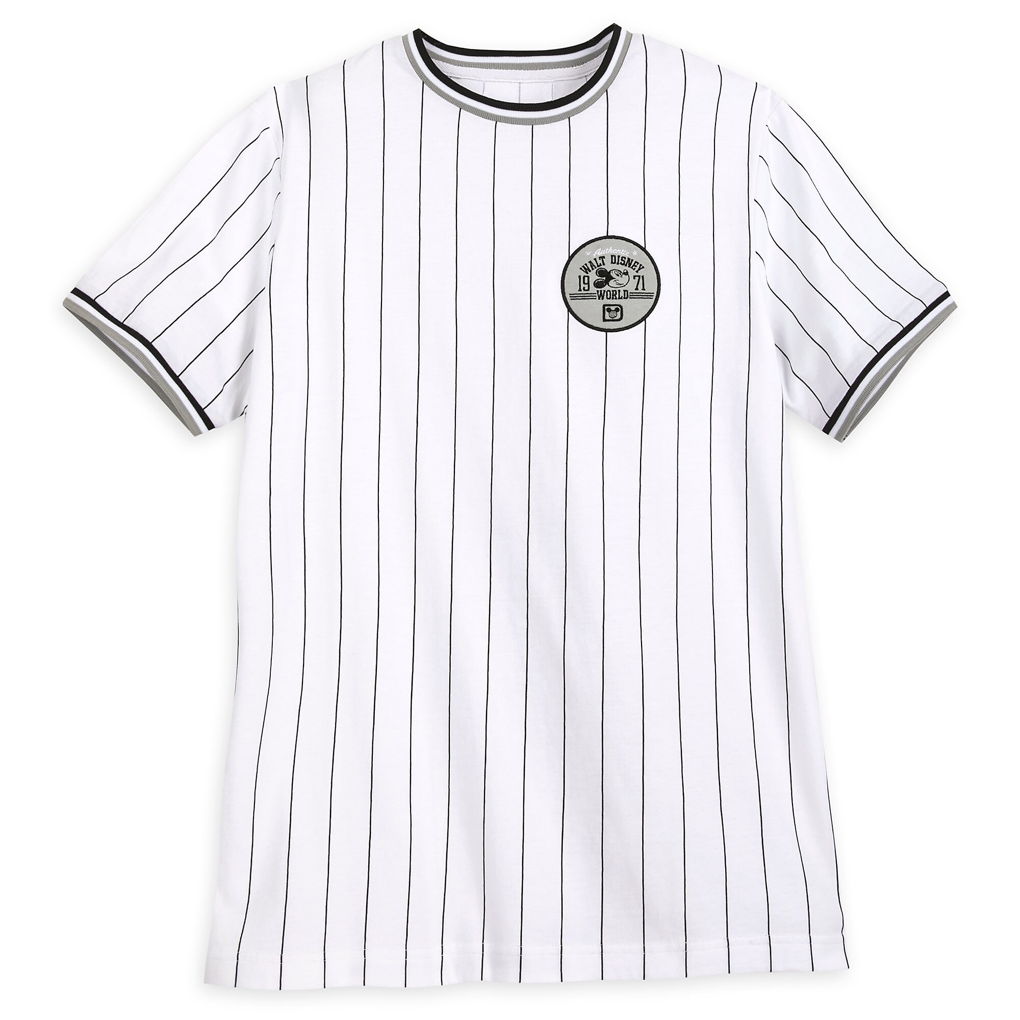 Mickey Mouse Striped Baseball T-Shirt for Men - Walt Disney World