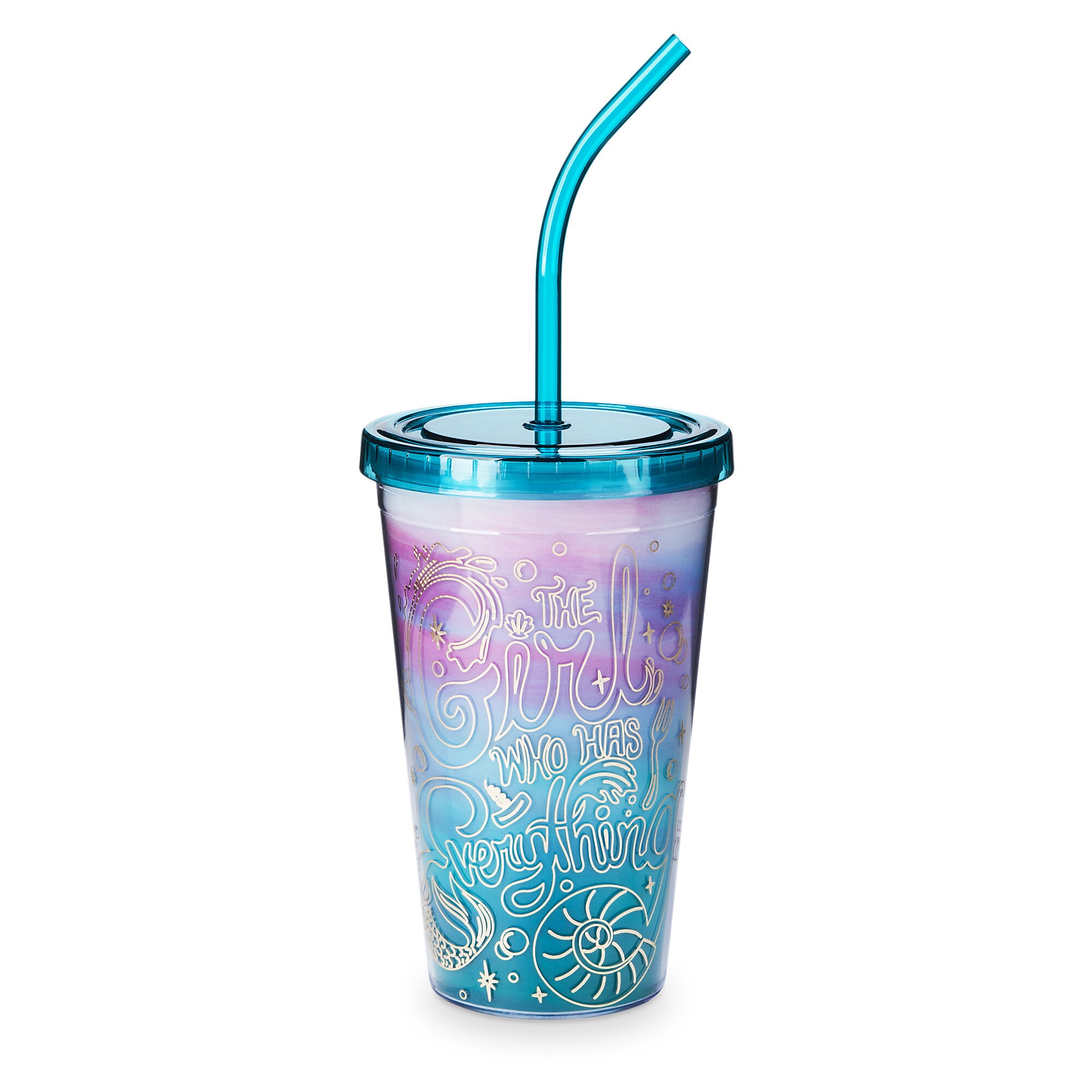 The Little Mermaid Tumbler with Straw