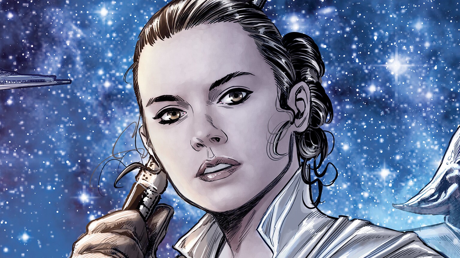 Rey and Rose Chase a Saboteur in  Journey to Star Wars: The Rise of Skywalker -- Allegiance #4 - Exclusive