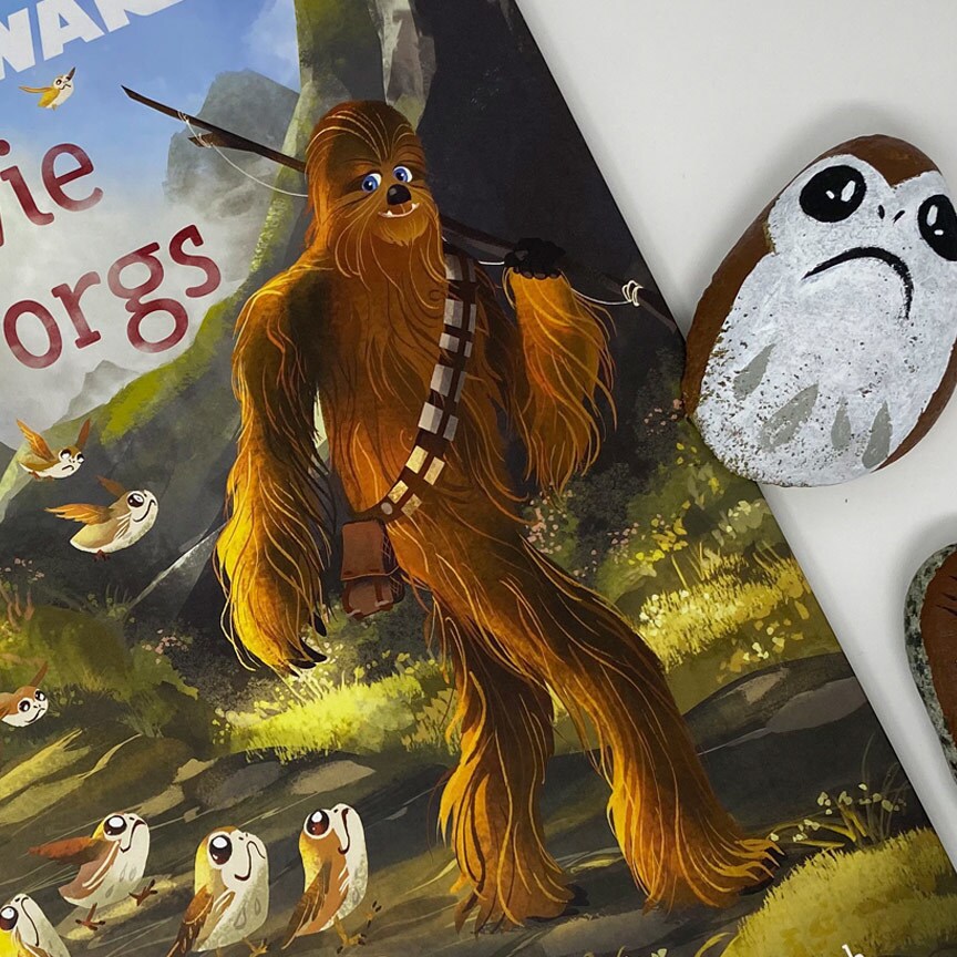 Spend a Day with Chewie and the Porgs with This Read-Along and Rock-Painting DIY