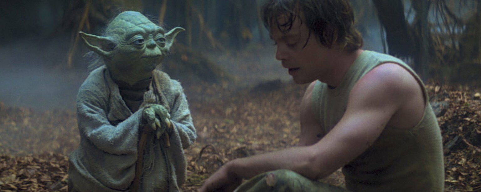 Yoda teaching Luke