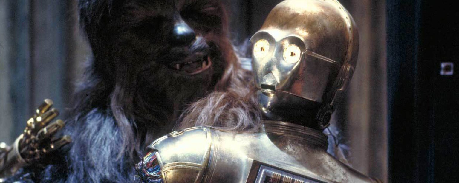 Chewie and C-3PO in The Empire Strikes Back