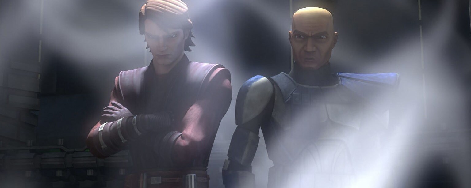 Anakin and Captain Rex in The Clone Wars.