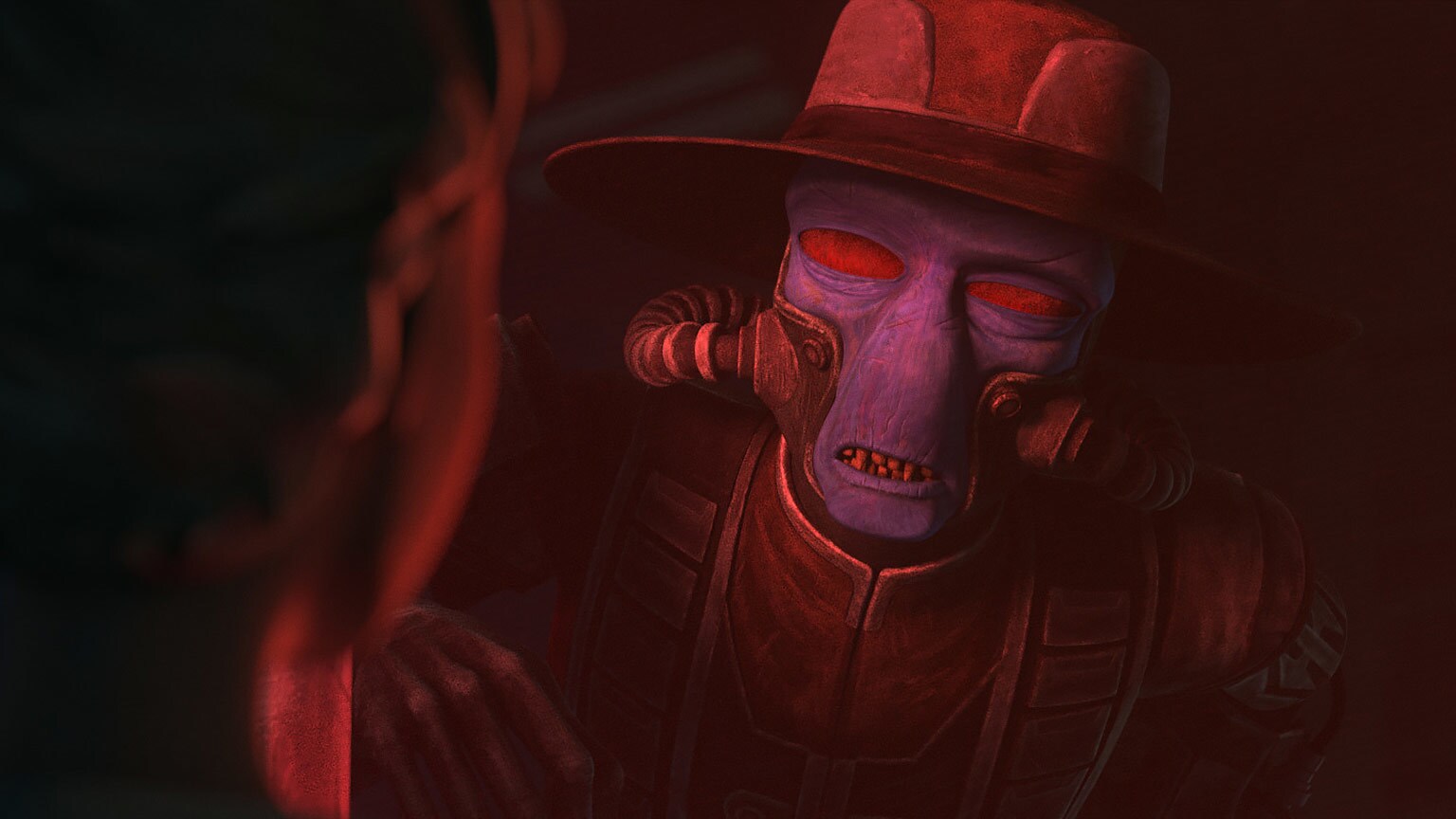 Cad Bane talking with Omega