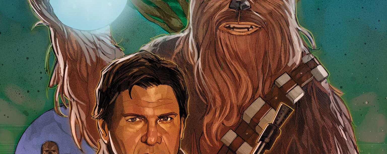 Han Solo and Chewbacca on the cover of Star Wars: Life Day issue #1.