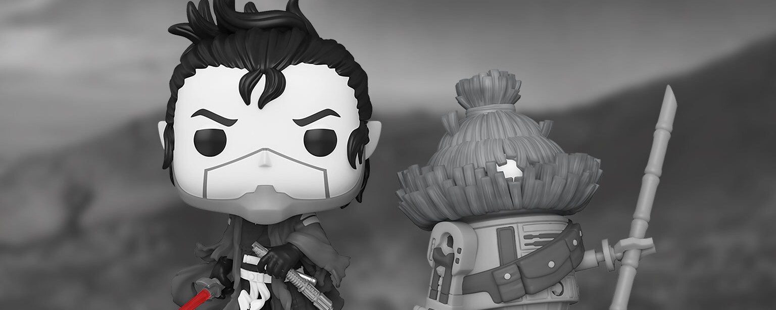 Funko POP! Deluxe featuring the Ronin and B5-56 from "The Duel."