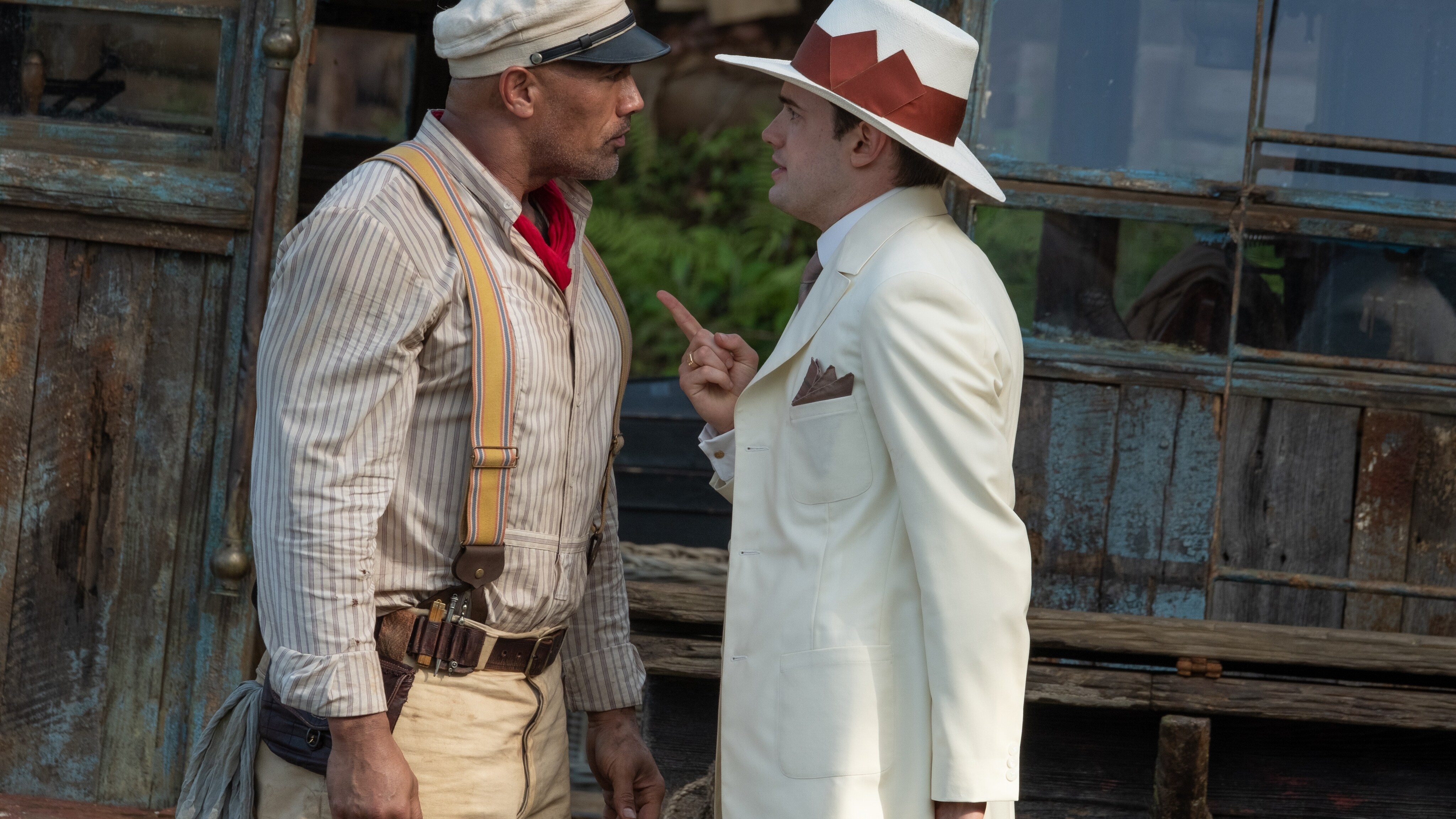 Dwayne Johnson is Frank and Jack Whitehall is Macgregor in Disney’s JUNGLE CRUISE.