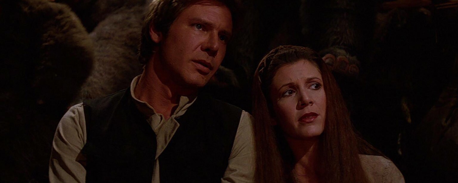 Han and Leia in Return of the Jedi