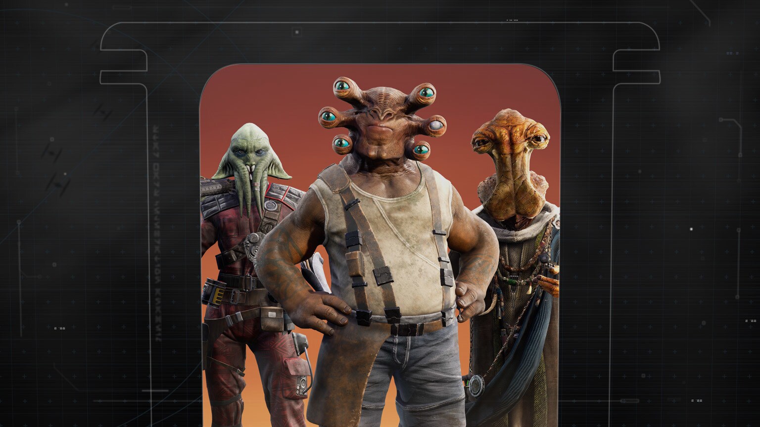 Characters in from the Galaxy’s Edge