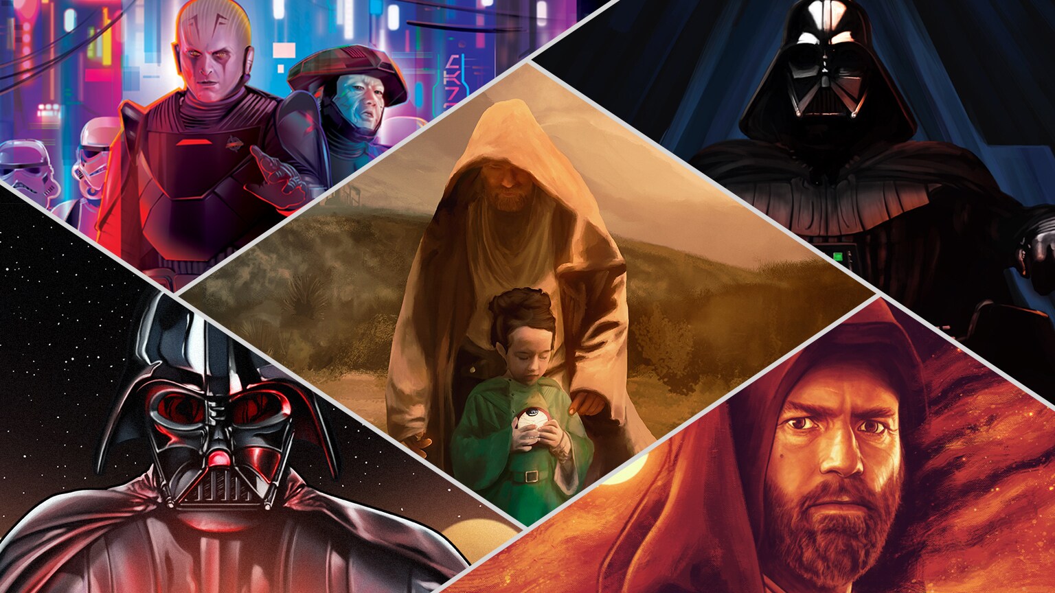 Collage of Obi-Wan Kenobi series posters.