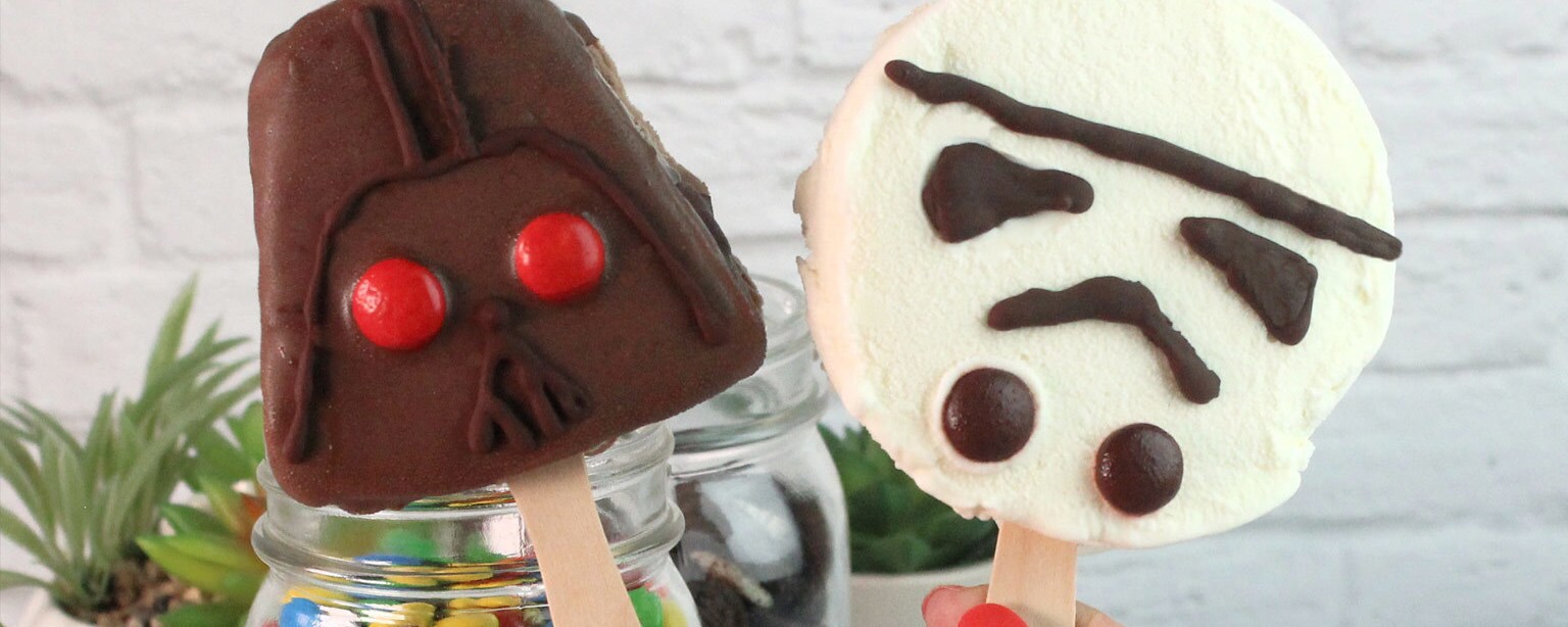 Darth Vader and Stormtrooper Ice Cream Pop