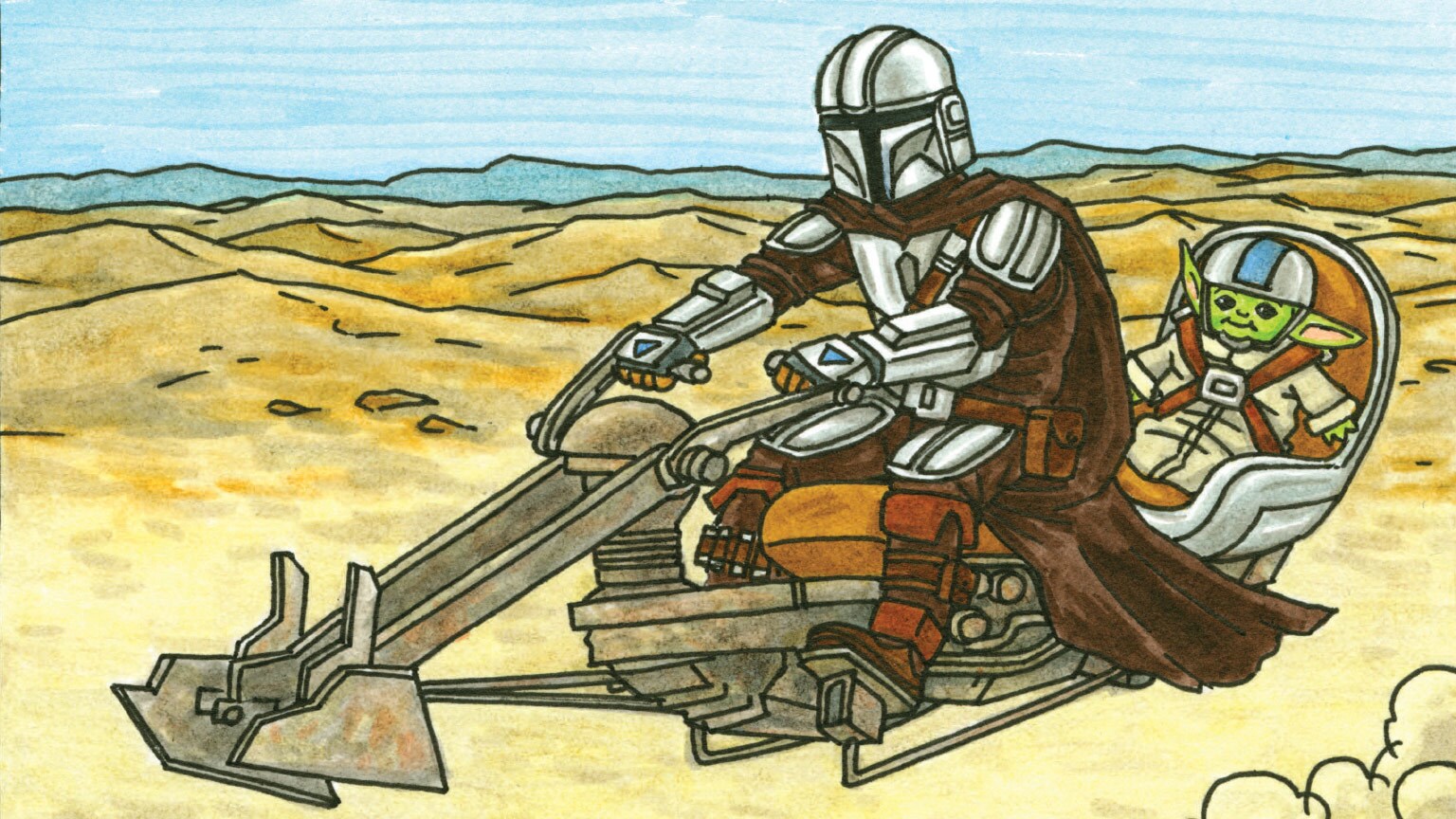 Jeffrey Brown's The Mandalorian and Child Will Celebrate Our Favorite Clan of Two - Exclusive Reveal