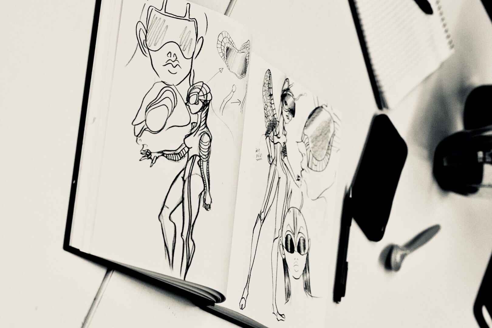 Incredibles 2 outfit design ideas sketch from FIDM students 