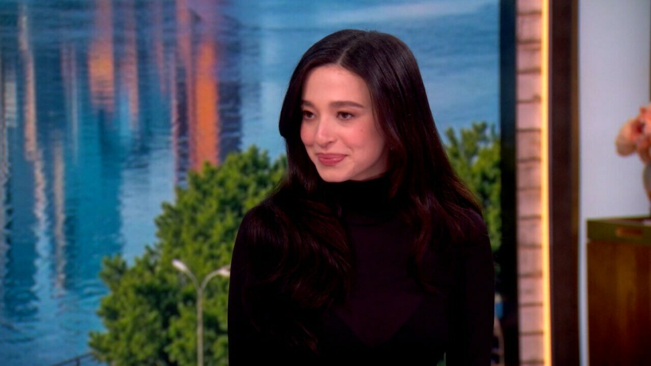 The actress joins 'The View' to discuss mastering tech jargon for the film and her longtime wish for a dream date with Whoopi Goldberg.