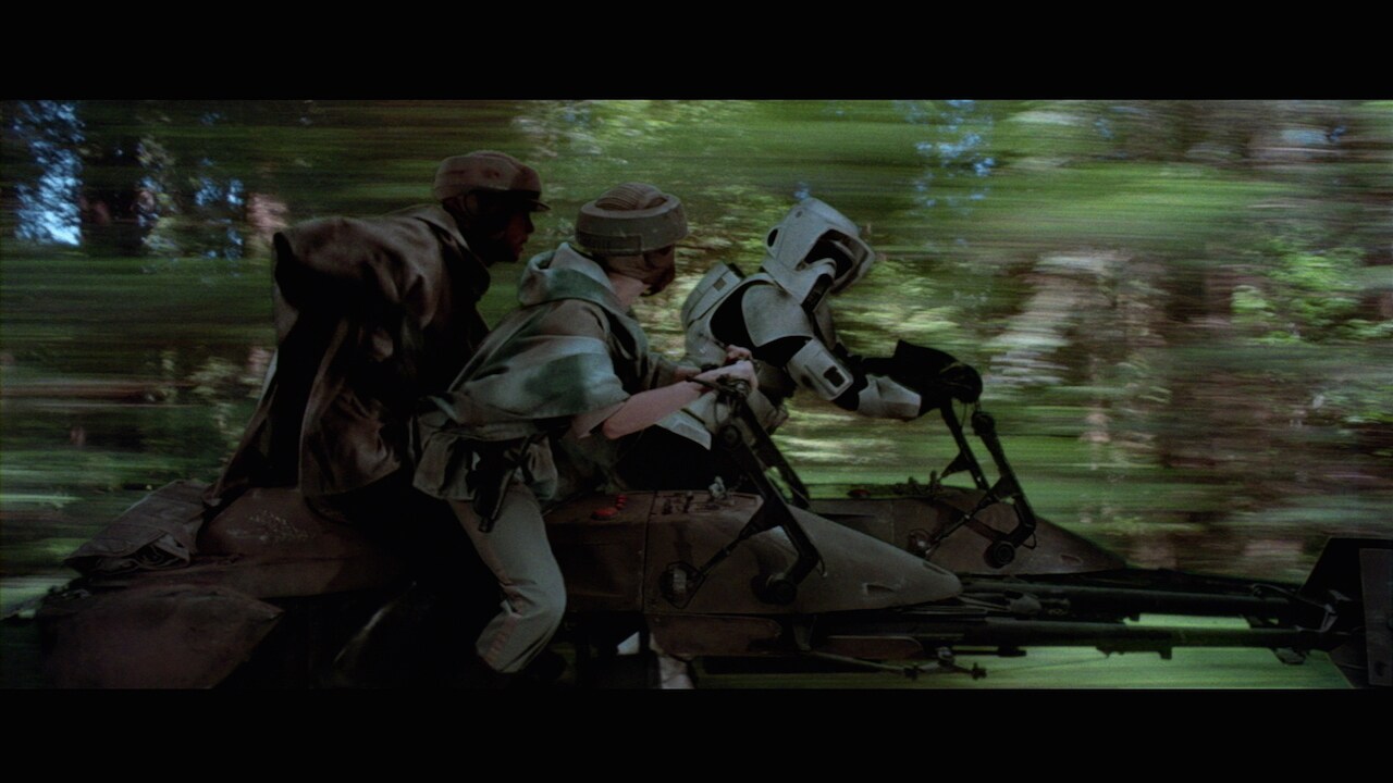 Leia jammed the Imperials’ transmissions and raced after them, branches whipping past on both sid...