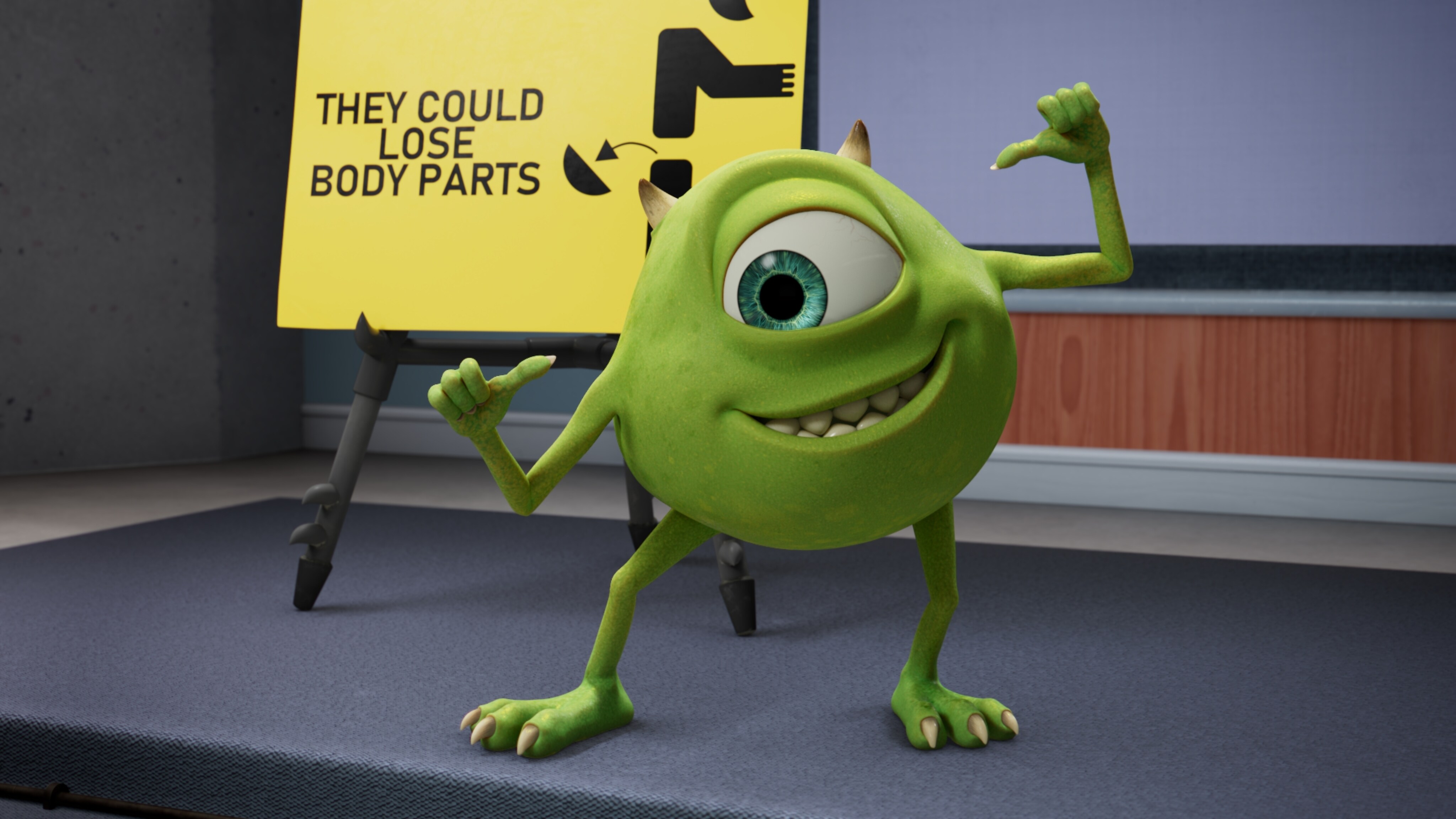 MONSTERS AT WORK - "Meet Mift" - When Tylor is initiated into MIFT during a bizarre ritual, he wants nothing more than to get away from his odd coworkers. But when an emergency strikes Monsters, Inc., MIFT kicks into action and Tylor develops a hint of respect for the misfit team. (Disney) MIKE