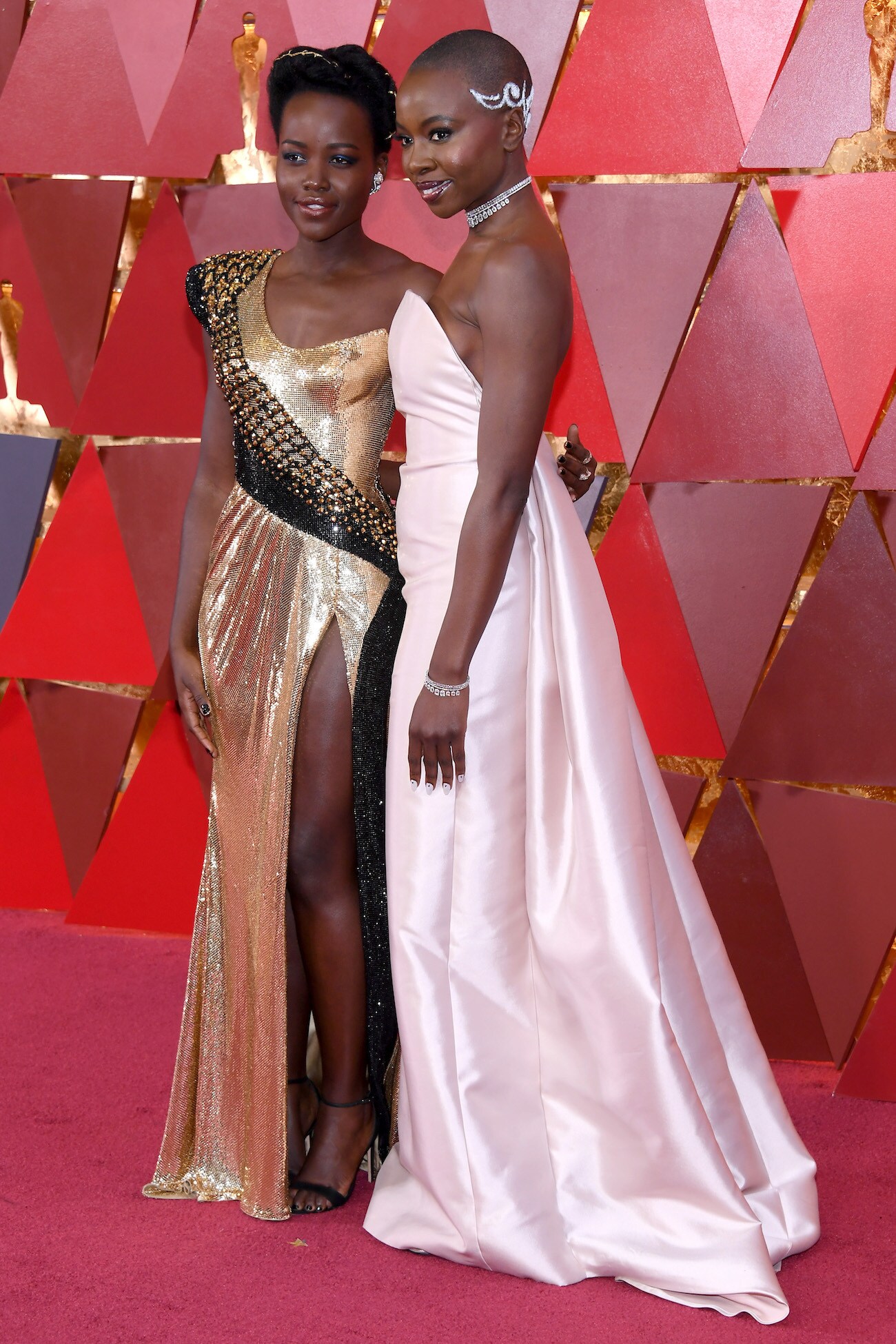 Lupita Nyong'o and Danai Gurira on the red carpet