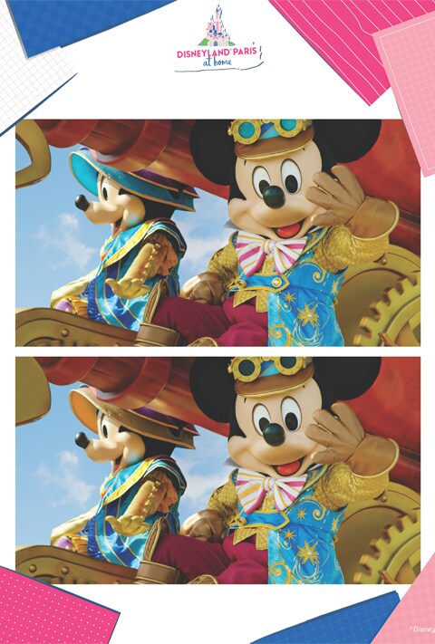 Mickey y Minnie en la cabalgata de Disneyland Paris