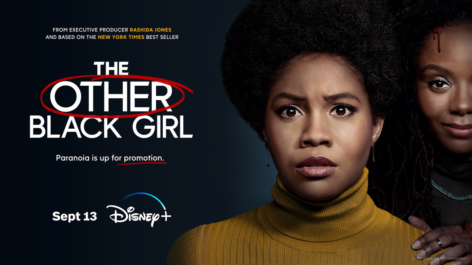 A thumbnail for The Other Black Girl, streaming on Disney+ from 13 September