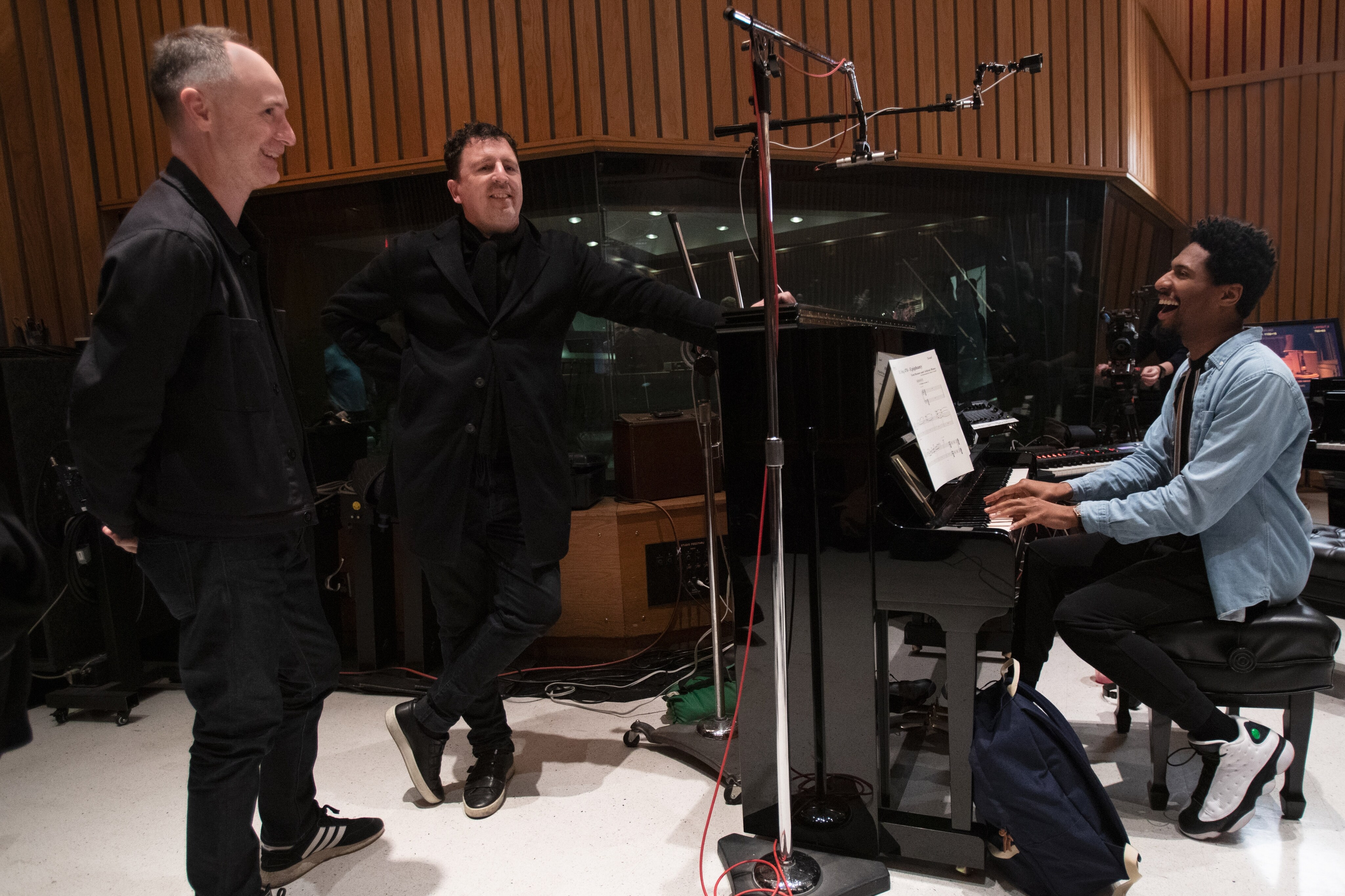 Jon Batiste with filmmakers