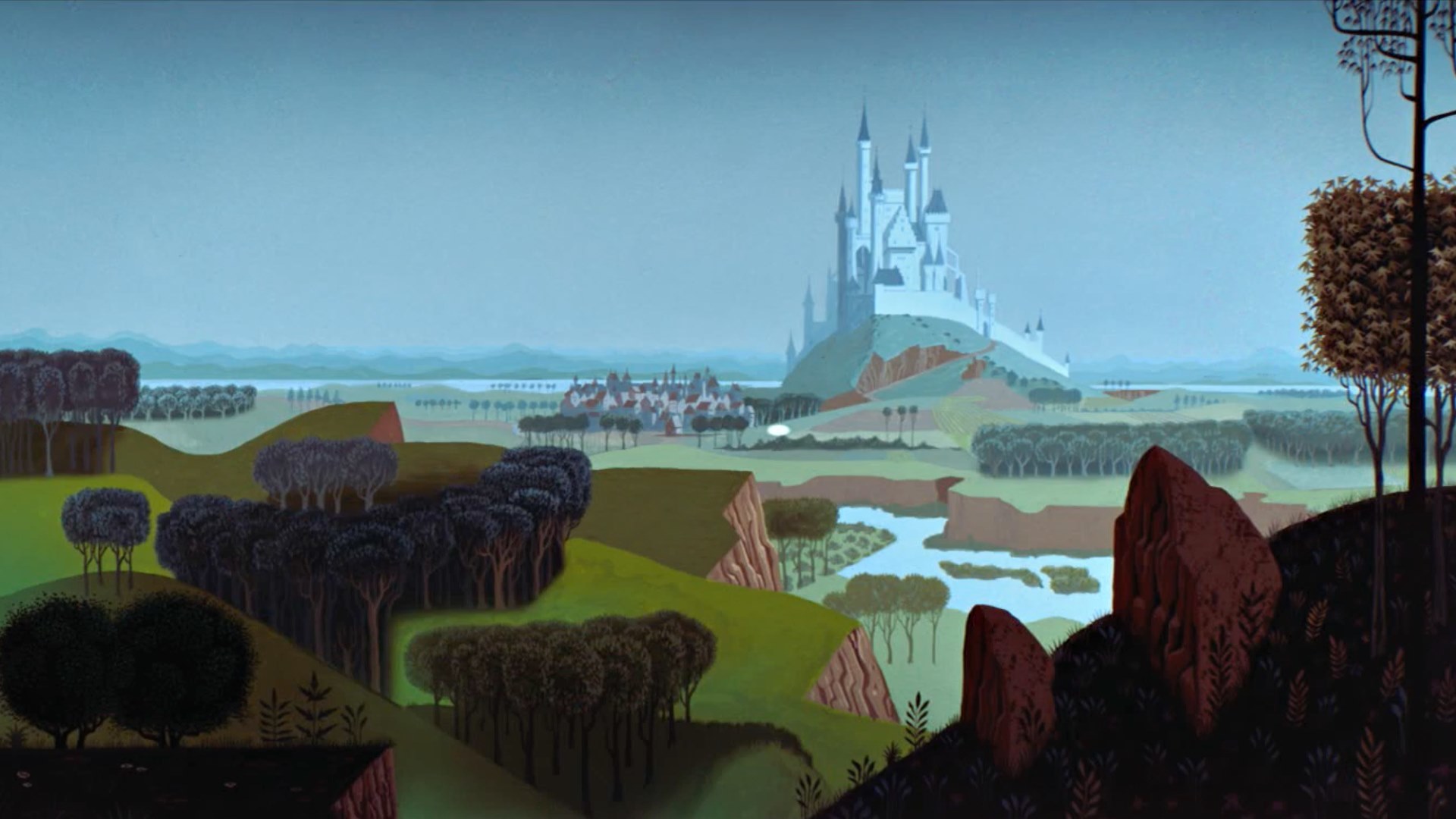 sleeping beauty castle animated